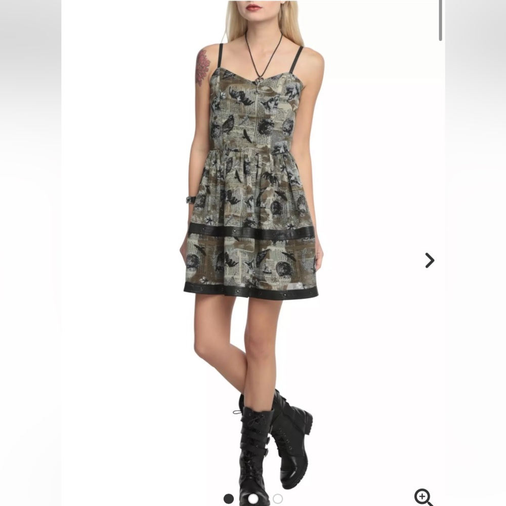 Hot Topic Spin Doctor Luna printed gothic dress